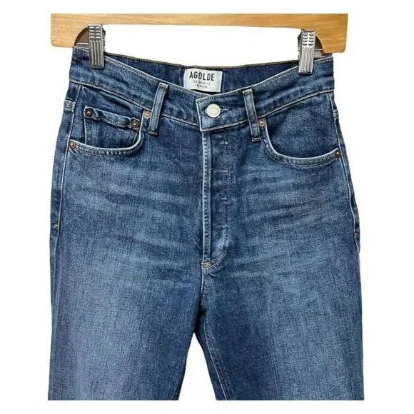 Agolde Nico High Rise Slim Jeans Fixation Size 24 - Picture 5 of 11